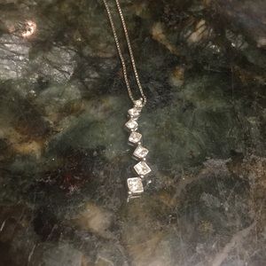 14k white gold necklace.